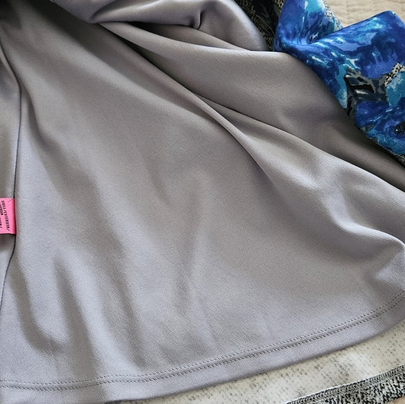 Betsey Johnson Gray and Blue Floral Fit And Flare Dress - Picture 11 of 11